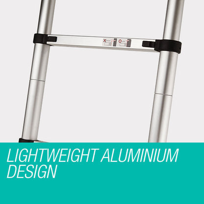 2m Multi-Adjustable Aluminium Telescopic Ladder with 120kg Capacity