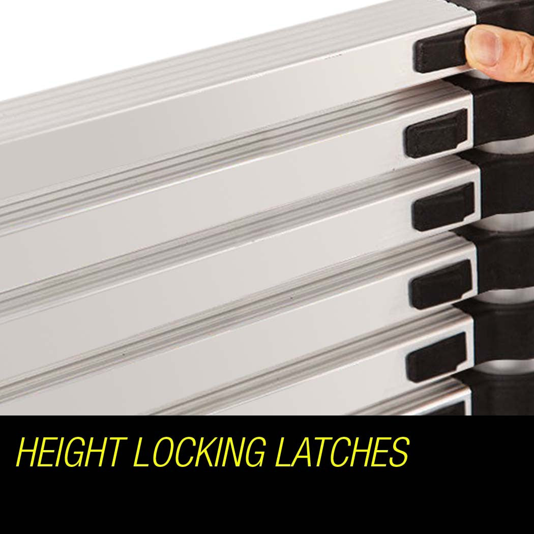 3.8m Telescopic Aluminium Ladder - Lightweight, Compact, and Safe Design