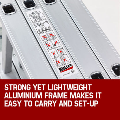 5.8m Multi-Fold Aluminium Ladder - Adjustable, Lightweight, and Compact