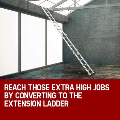 5.8m Multi-Fold Aluminium Ladder - Adjustable, Lightweight, and Compact