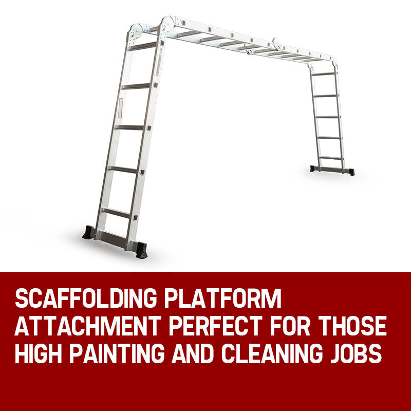 5.8m Multi-Fold Aluminium Ladder - Adjustable, Lightweight, and Compact