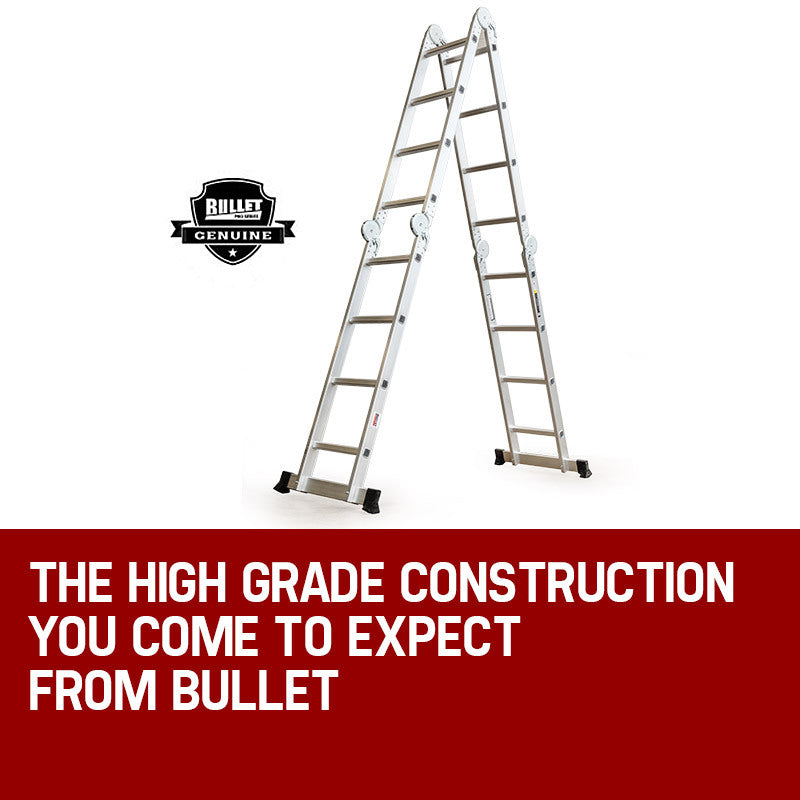 5.8m Multi-Fold Aluminium Ladder - Adjustable, Lightweight, and Compact
