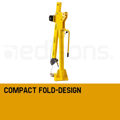 Electric Hoist Winch Crane 12V, 800kg Capacity, 2m Lift, 360° Rotation