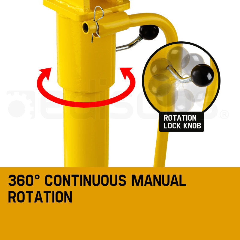 Electric Hoist Winch Crane 12V, 800kg Capacity, 2m Lift, 360° Rotation