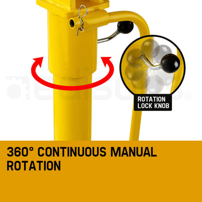 Electric Hoist Winch Crane 12V, 800kg Capacity, 2m Lift, 360° Rotation