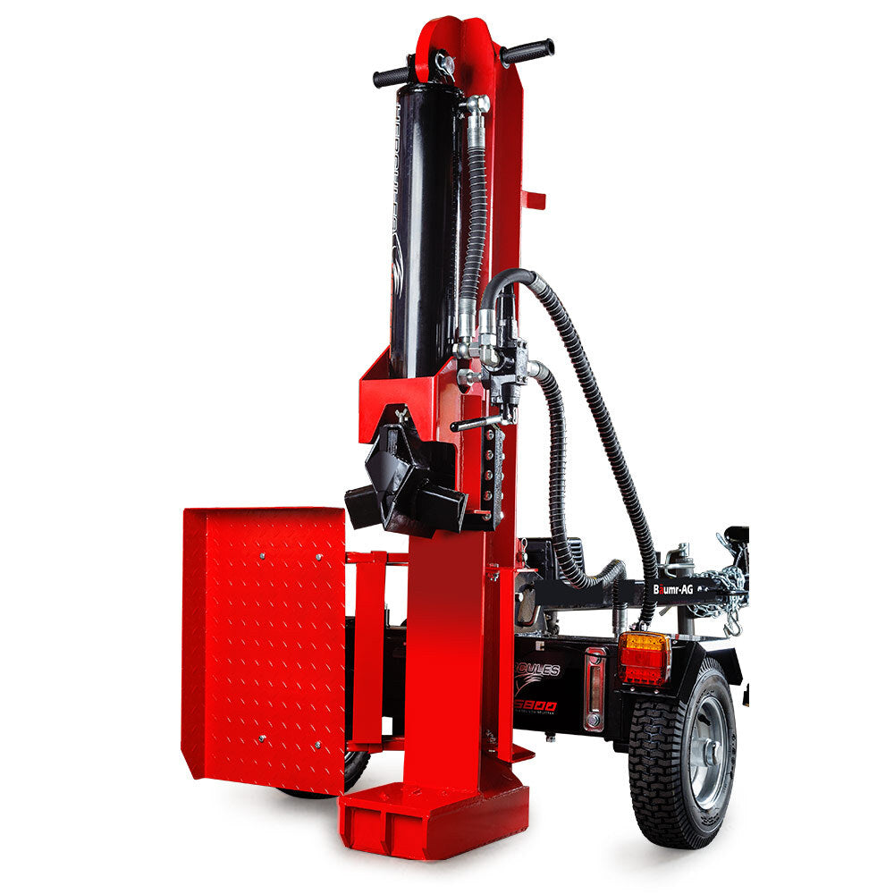 65-Ton Diesel Hydraulic Log Splitter, Horizontal/Vertical, 0.4m Wheels, 4-Way Wedge