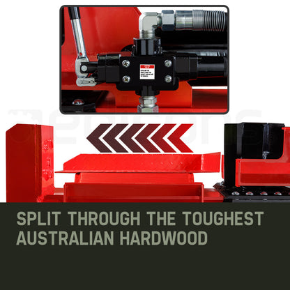 65-Ton Diesel Hydraulic Log Splitter, Horizontal/Vertical, 0.4m Wheels, 4-Way Wedge