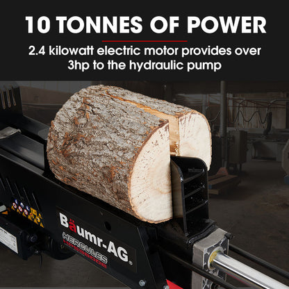 10 Tonne Electric Hydraulic Log Splitter with 0.32m Diameter, 0.52m Length Limit