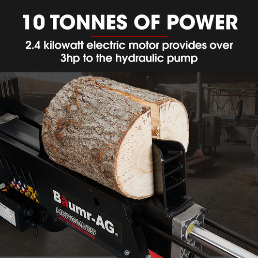 10 Tonne Electric Hydraulic Log Splitter with 0.32m Diameter, 0.52m Length Limit