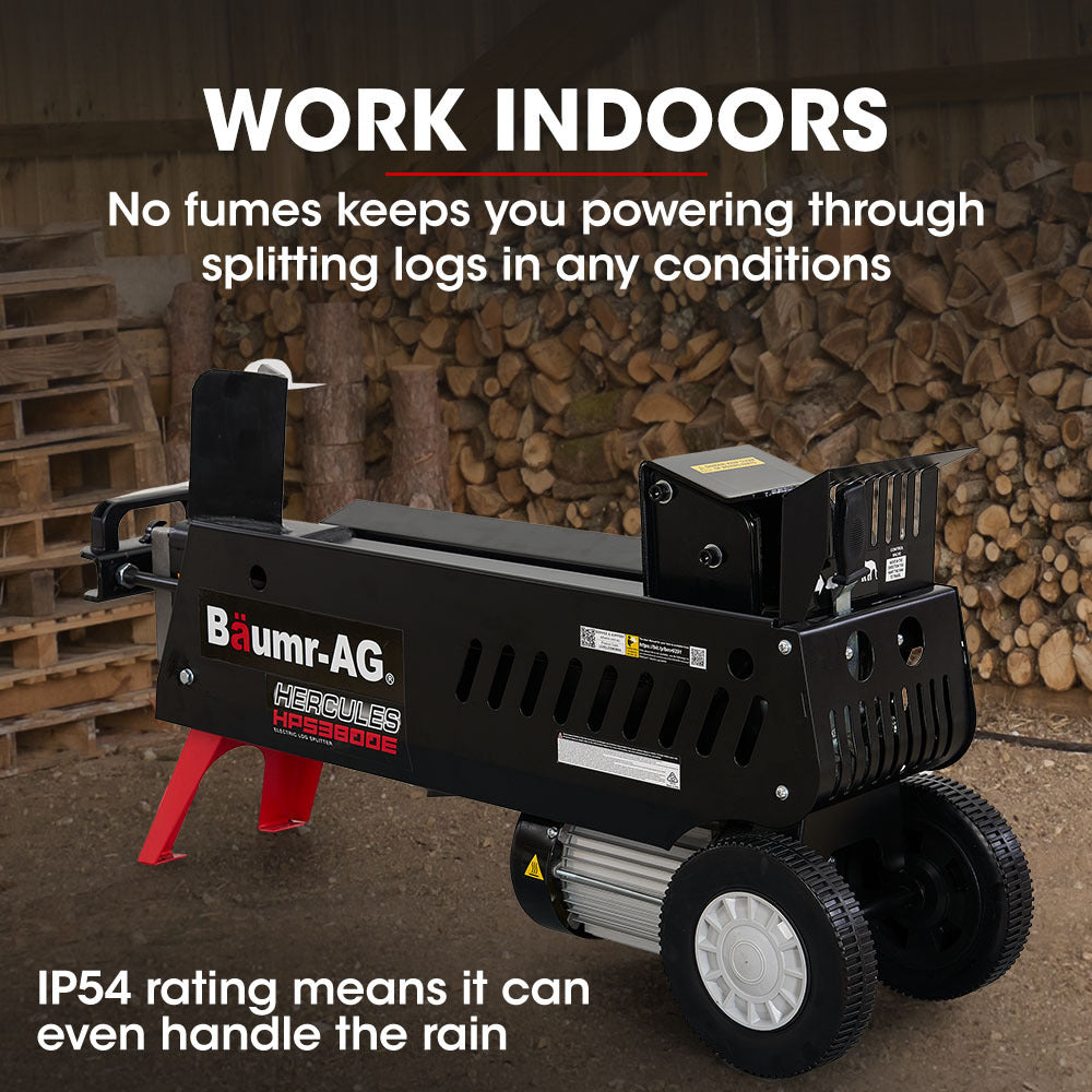 10 Tonne Electric Hydraulic Log Splitter with 0.32m Diameter, 0.52m Length Limit