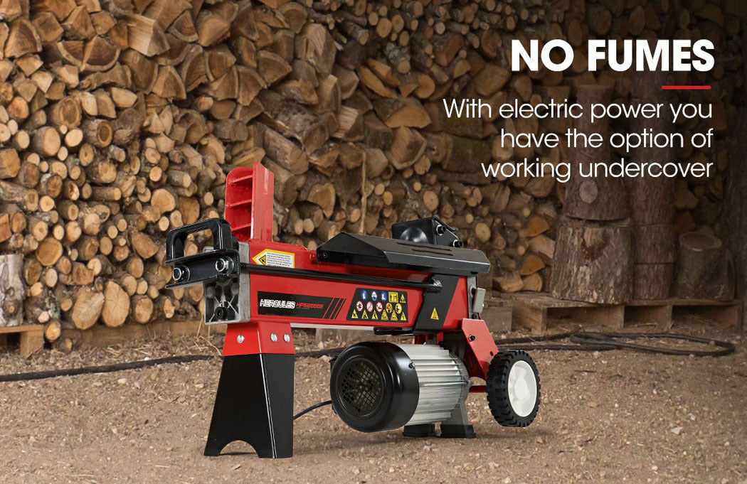 6 Tonne Electric Hydraulic Log Splitter with 0.37m Capacity