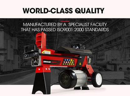 6 Tonne Electric Hydraulic Log Splitter with 0.37m Capacity