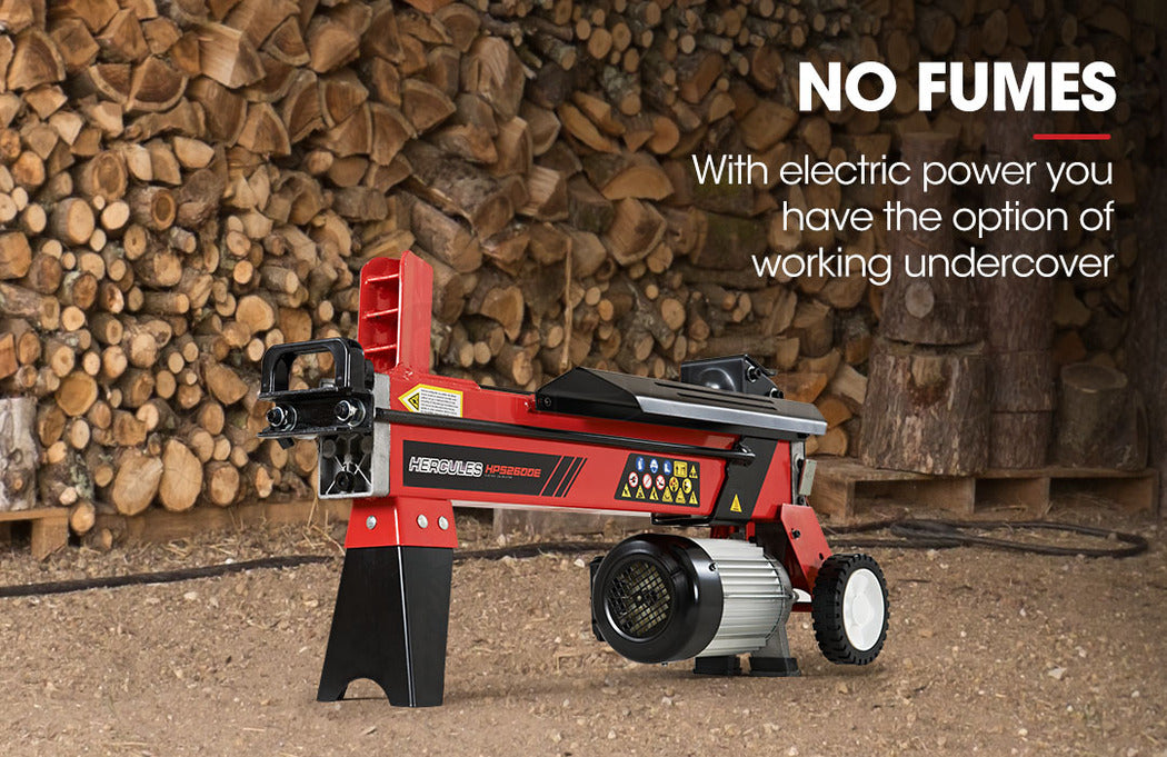 8 Tonne Electric Hydraulic Wood Log Splitter with 0.52m Splitting Capacity