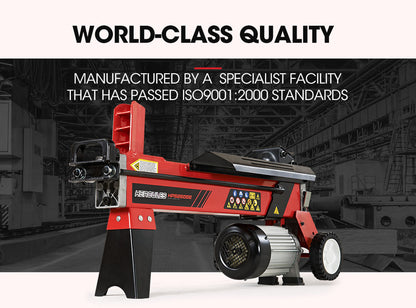 8 Tonne Electric Hydraulic Wood Log Splitter with 0.52m Splitting Capacity