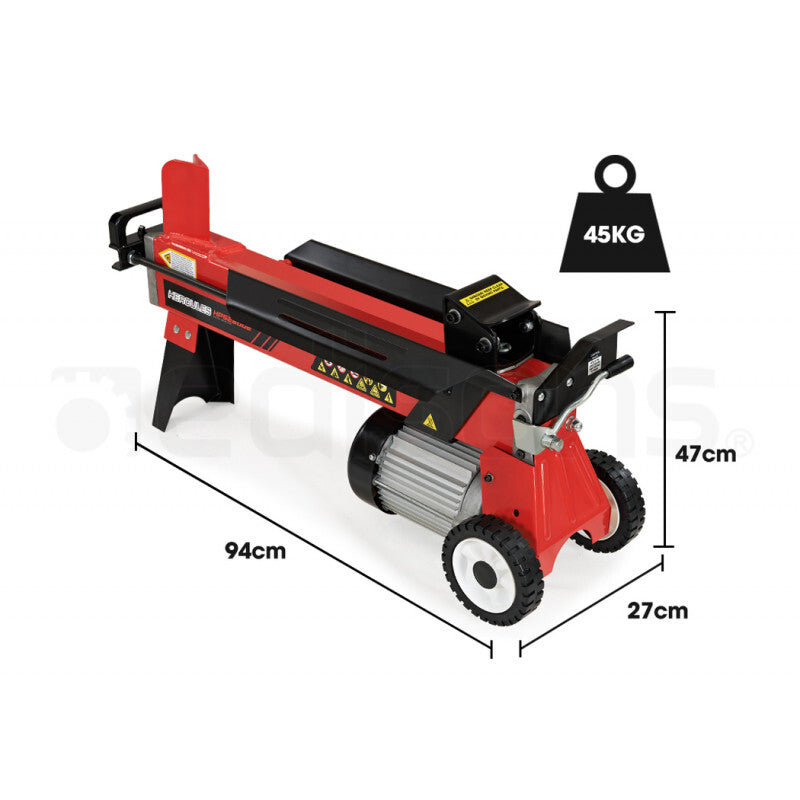 8 Tonne Electric Hydraulic Wood Log Splitter with 0.52m Splitting Capacity