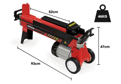 9 Tonne Electric Log Splitter with Hydraulic Ram, 0.52m Capacity
