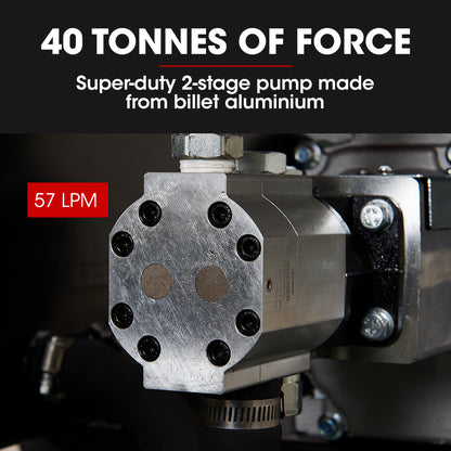 40 Tonne Petrol Hydraulic Log Splitter, 0.65m Logs, 40kg Force, Quick Cycle