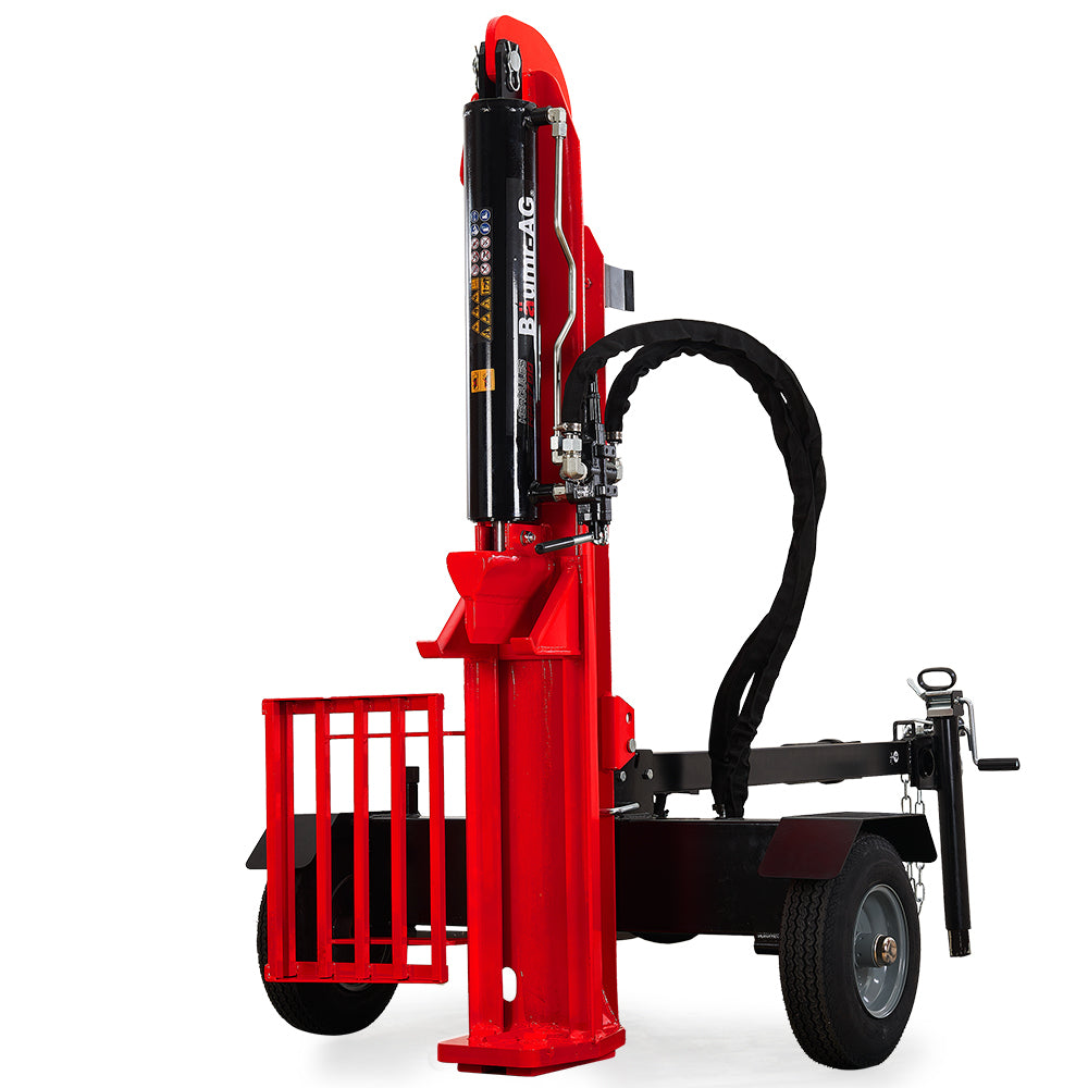 40 Tonne Petrol Hydraulic Log Splitter, 0.65m Logs, 40kg Force, Quick Cycle