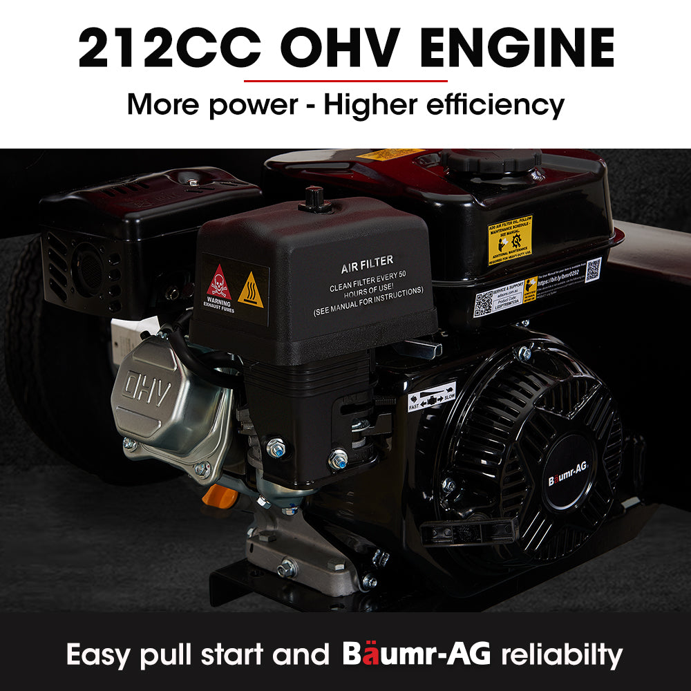 40 Tonne Petrol Hydraulic Log Splitter, 0.65m Logs, 40kg Force, Quick Cycle