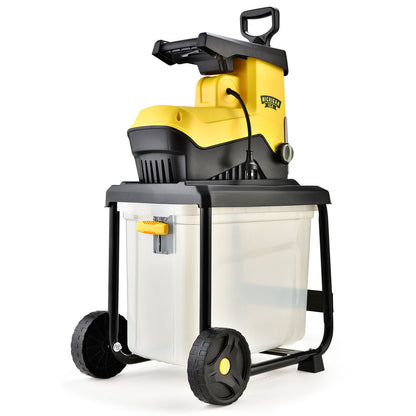 2400W Electric Garden Shredder Mulcher, 0.45m Capacity, 50L Collection Bin