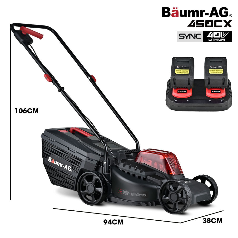 450CX Cordless Lawn Mower Kit, Brushless Motor, 7kg, 0.32m Cutting Path