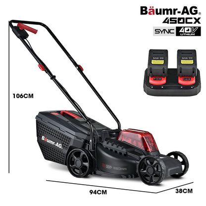 450CX Cordless Lawn Mower Kit, Brushless Motor, 7kg, 0.32m Cutting Path