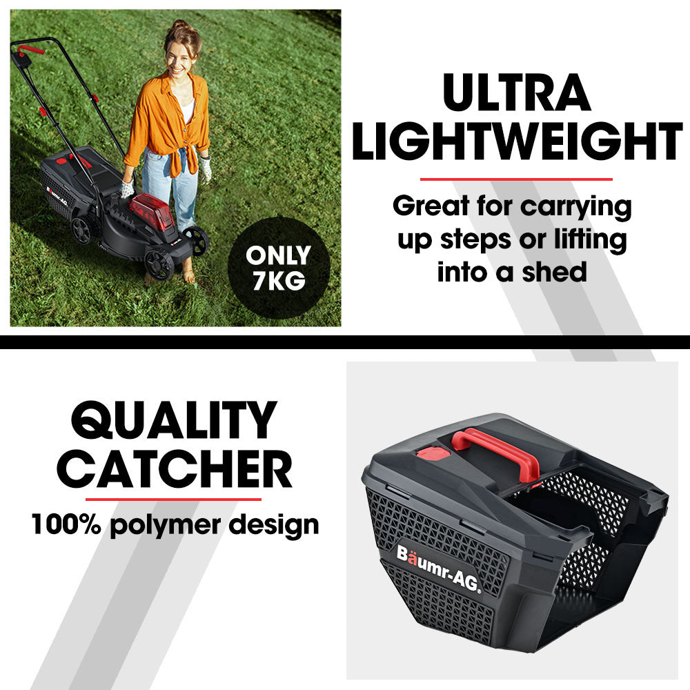450CX Cordless Lawn Mower Kit, Brushless Motor, 7kg, 0.32m Cutting Path
