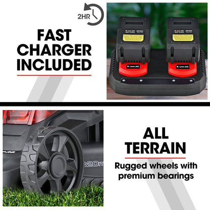 450CX Cordless Lawn Mower Kit, Brushless Motor, 7kg, 0.32m Cutting Path