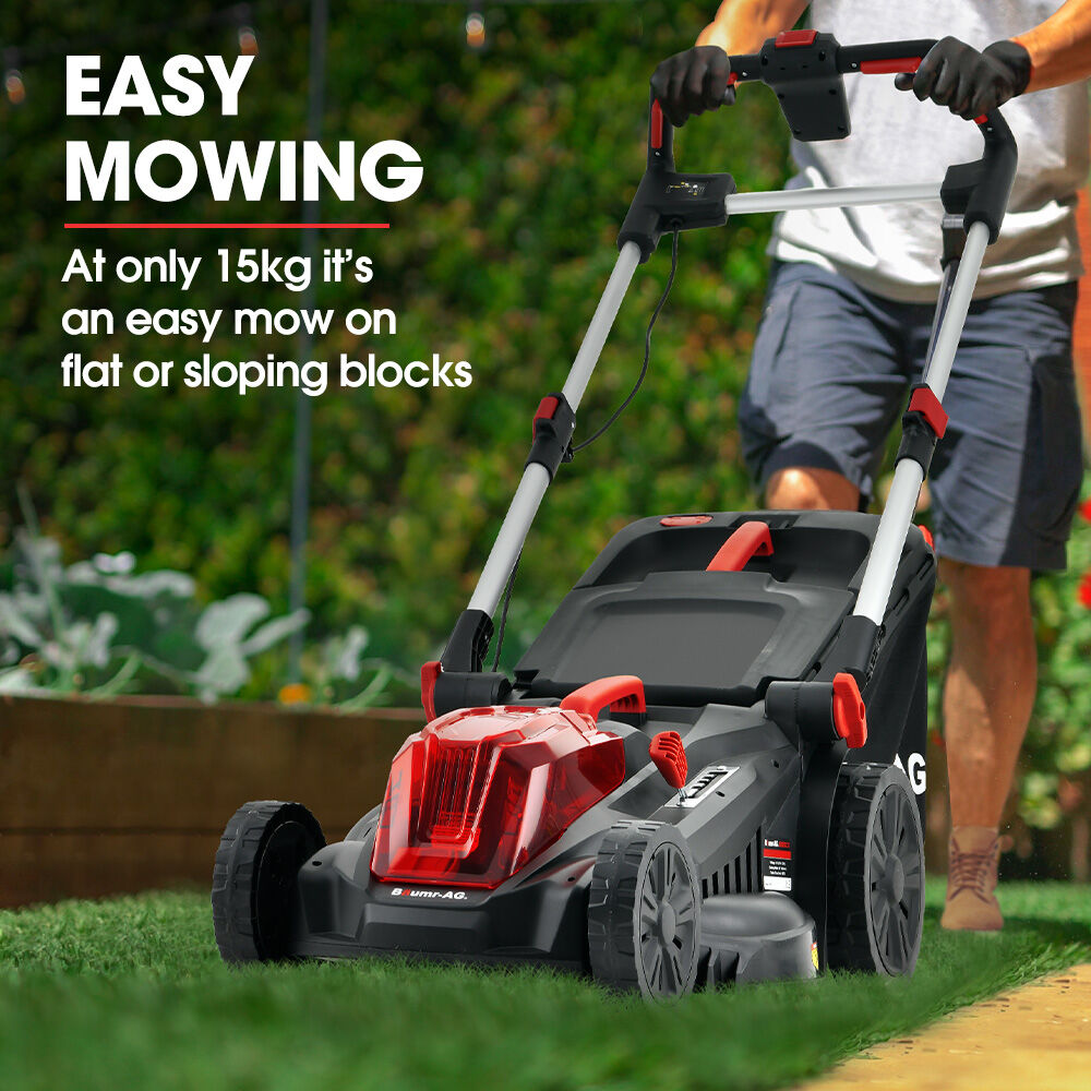 Cordless Lawn Mower 40V, 0.43m Cutting Width, 5 Heights, Mulching Option