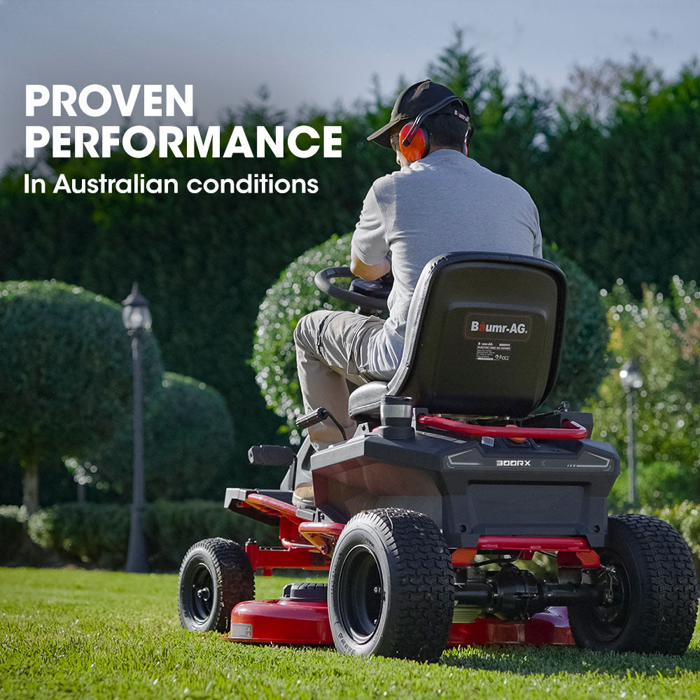 Electric Ride-On Lawn Mower, 0.9m Width, 48V Battery, 3 Acres/Cycle