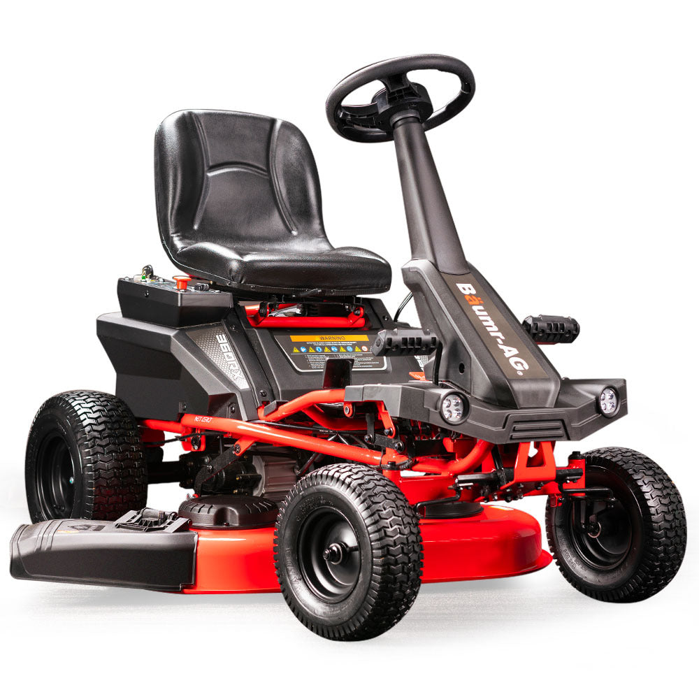 Electric Ride-On Lawn Mower, 0.9m Width, 48V Battery, 3 Acres/Cycle