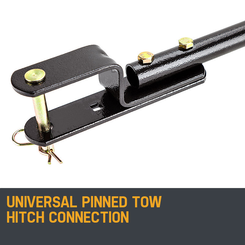 30kg Tow-Behind Spreader with 26L Hopper and Adjustable Flow Control