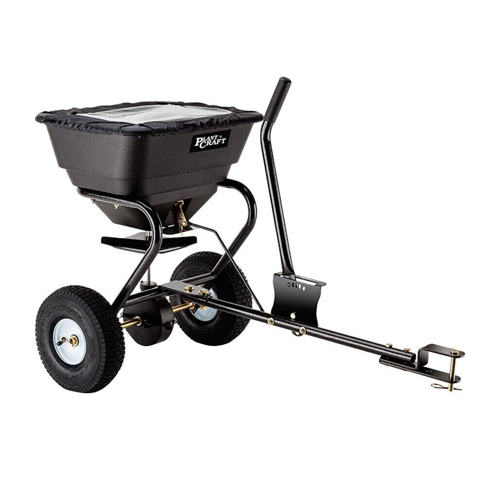 30kg Tow-Behind Spreader with 26L Hopper and Adjustable Flow Control