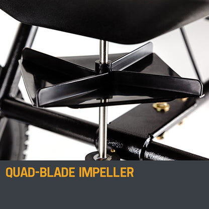 Tow-Behind Broadcast Spreader 90kg Capacity with Poly Hopper and 0.35m Tyres
