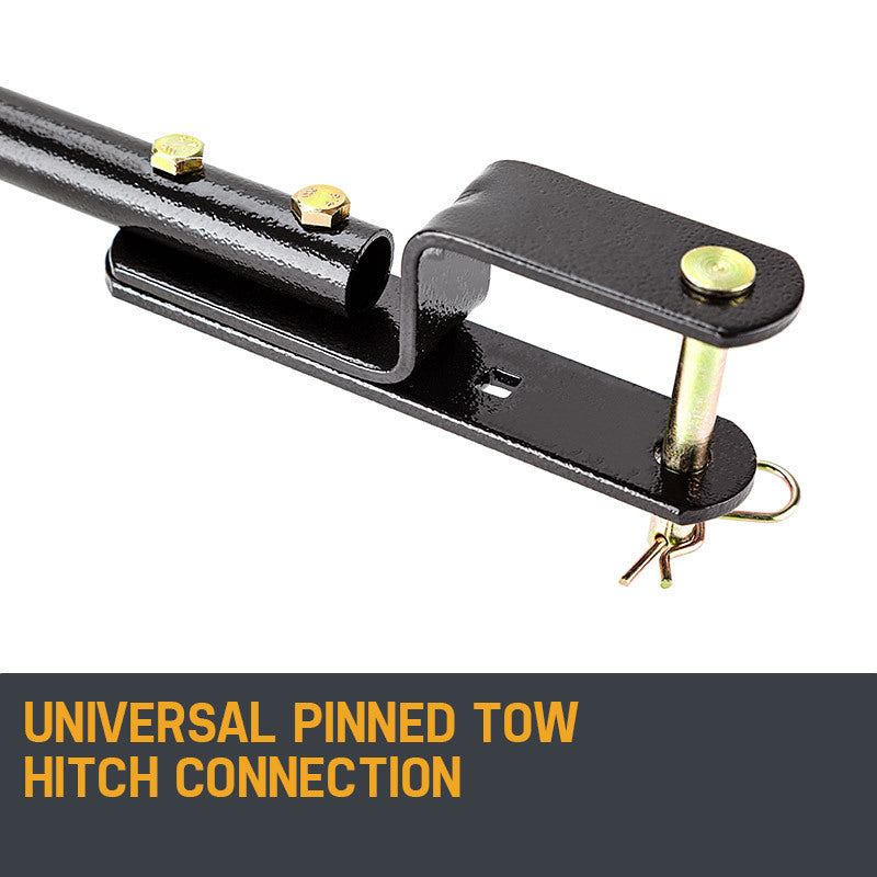 Tow-Behind Broadcast Spreader 90kg Capacity with Poly Hopper and 0.35m Tyres