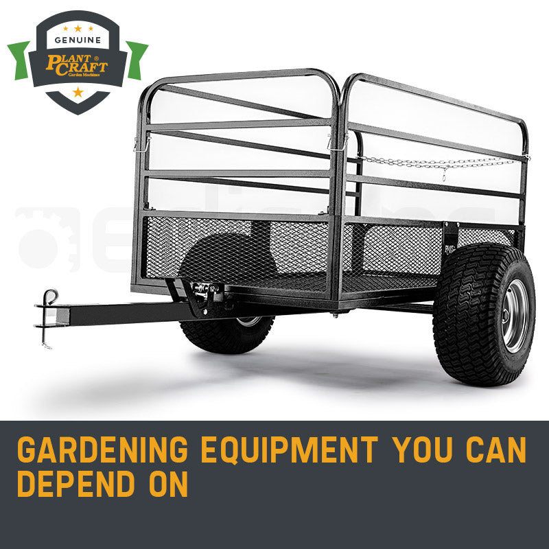 Heavy-Duty Steel Mesh Dump Cart, 560 kg Capacity, for ATV/Garden/Tractor Use