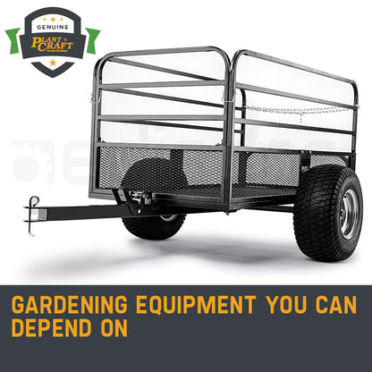 Heavy-Duty Steel Mesh Dump Cart, 560 kg Capacity, for ATV/Garden/Tractor Use