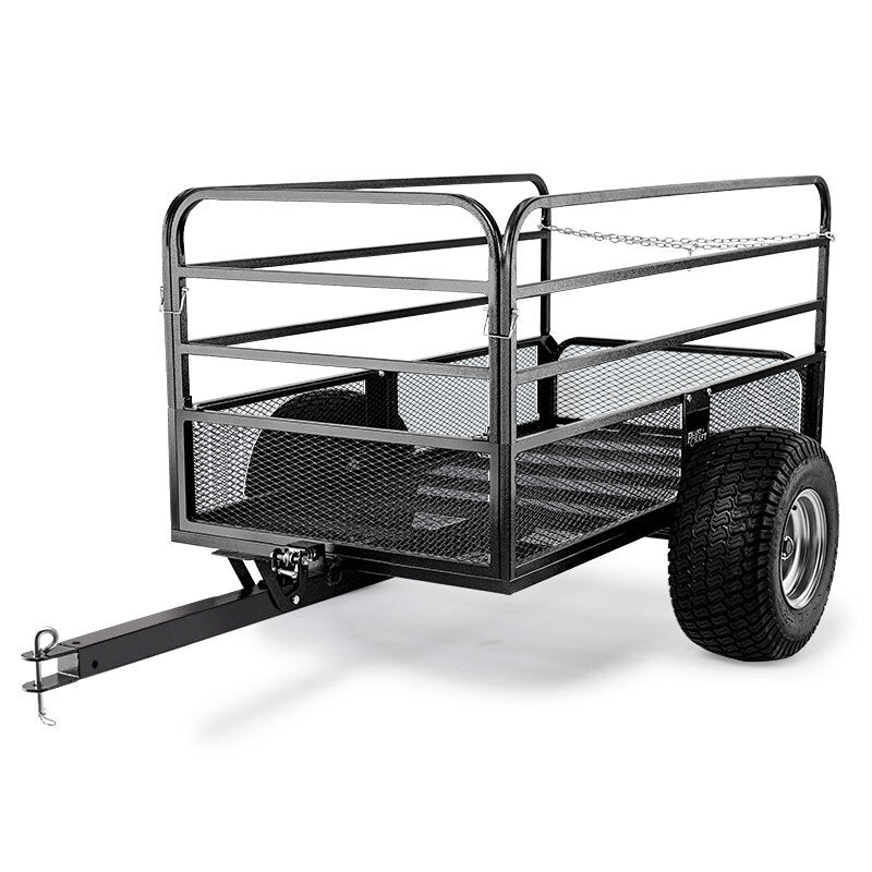 Heavy-Duty Steel Mesh Dump Cart, 560 kg Capacity, for ATV/Garden/Tractor Use