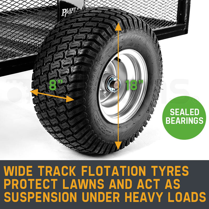 Heavy-Duty Steel Mesh Dump Cart, 560 kg Capacity, for ATV/Garden/Tractor Use