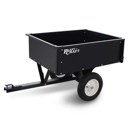 270kg Capacity Metal Dump Cart for Ride-on Mowers with 16x4 Pneumatic Tyres