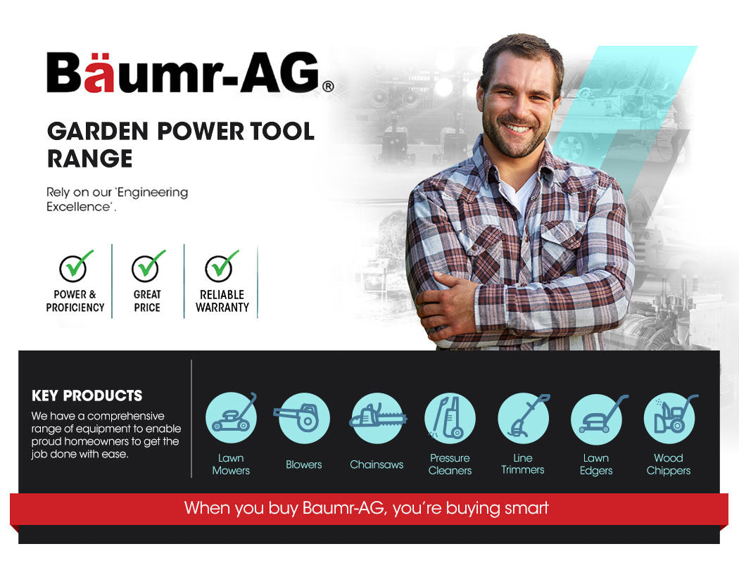 31cc Petrol Lawn Edger with 5-Depth Adjustments and Folding Handle