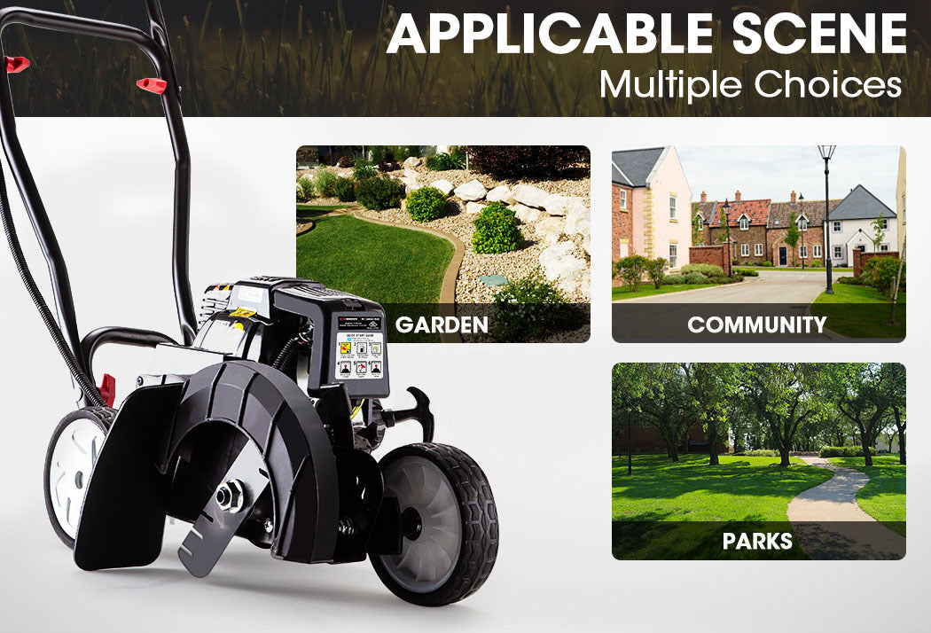31cc Petrol Lawn Edger with 5-Depth Adjustments and Folding Handle