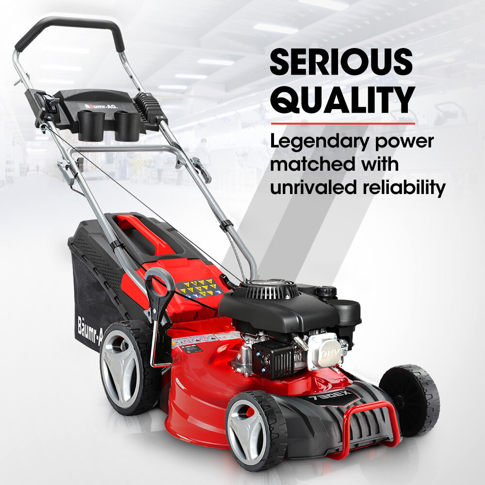 18' 150cc Lawn Mower, 8 Heights, Steel Deck, Cup Holder, 4-Stroke Engine