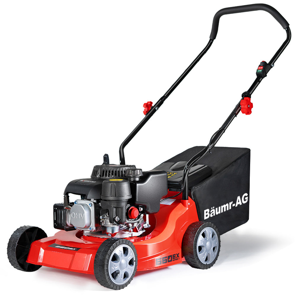 Petrol Lawn Mower 139cc 0.4m Deck with 35L Catcher, 4-Stroke Engine