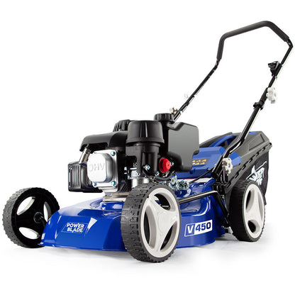 Petrol Lawn Mower 139cc 0.43m - 4-Stroke Engine with Steel Deck & Height Adjustment