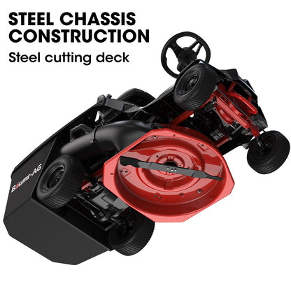 Compact 0.6m Ride-On Mower with Electric Start, 6HP Engine, Adjustable Heights