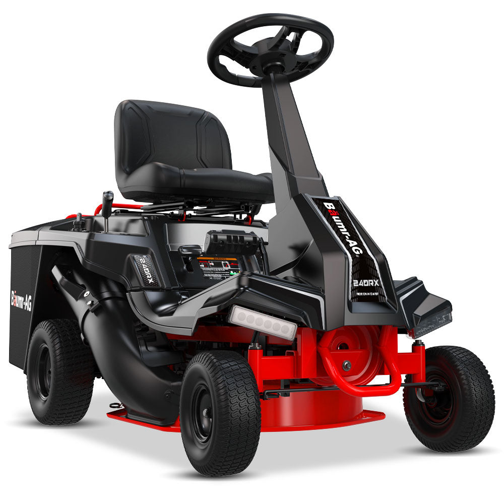 Compact 0.6m Ride-On Mower with Electric Start, 6HP Engine, Adjustable Heights