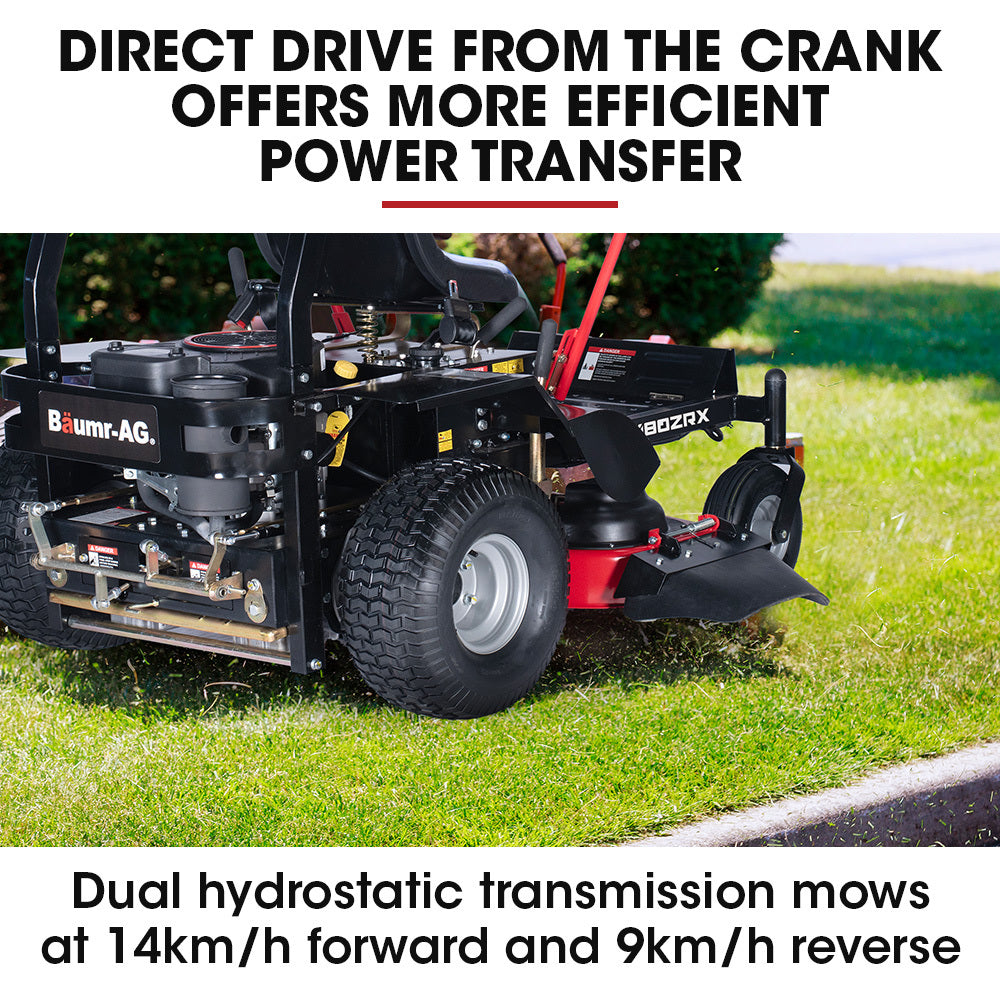 48" Zero Turn Ride-On Mower, 24HP 803cc V-Twin Engine, Electric Start System