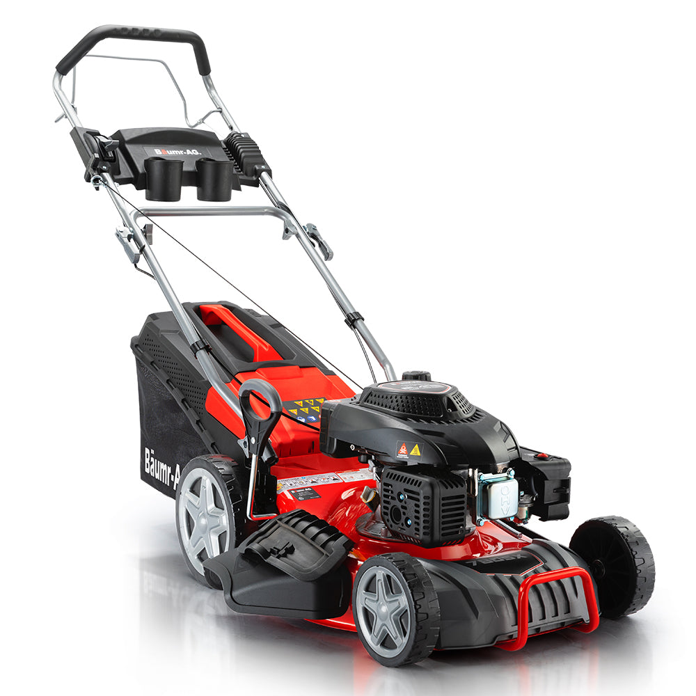 Petrol Lawn Mower 220cc 0.45m 4-Stroke Self-Propelled with 4-in-1 Functionality