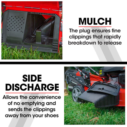 Self-Propelled 220cc Petrol Lawn Mower with 0.5m Steel Deck & 4-in-1 Functionality